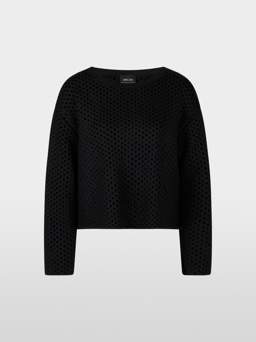 Knitted in Germany lace knit sweater