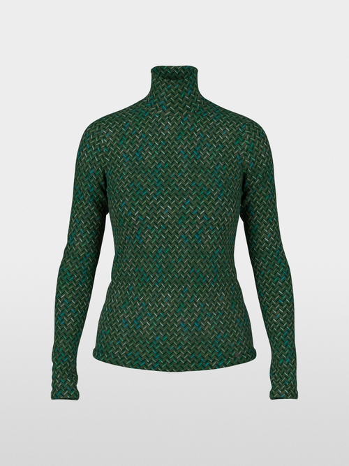 Stretch shirt with herringbone pattern