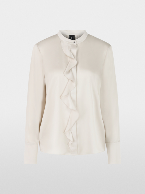 Silk blouse with flounce