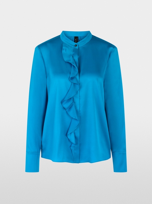 Blouse en soie à volants