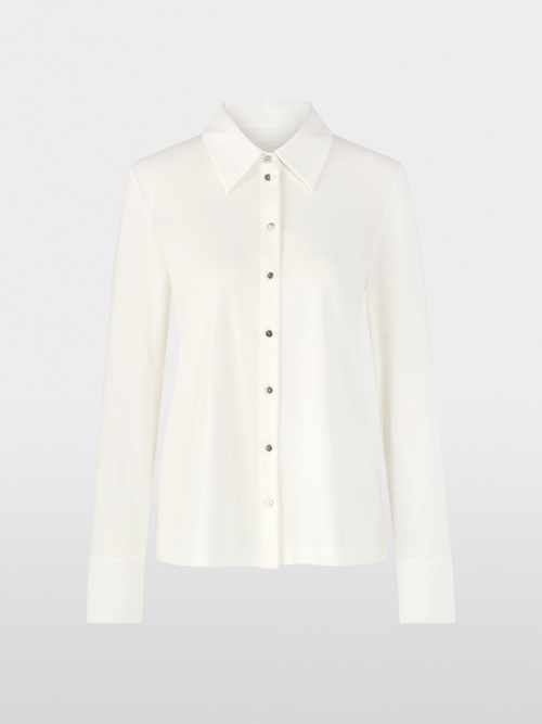 Shirt blouse in stretch cotton
