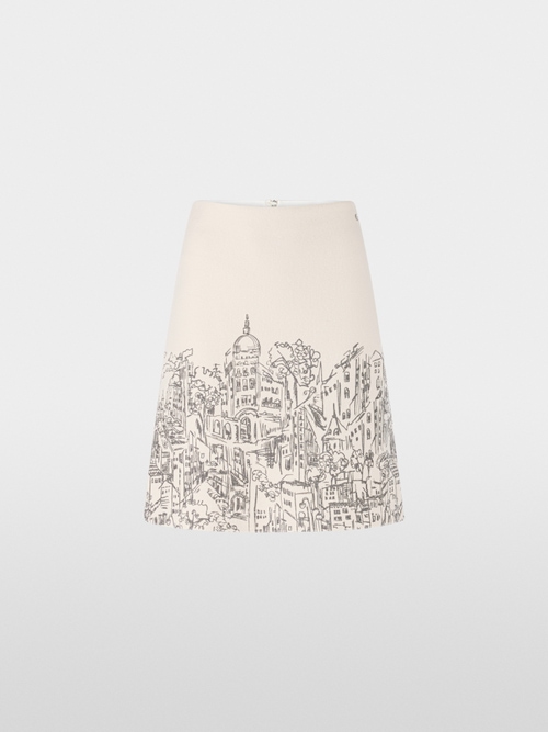 Rok van scheerwol Knitted in Germany