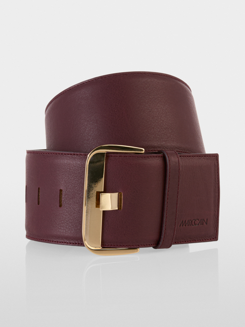 Large ceinture en cuir de vachette