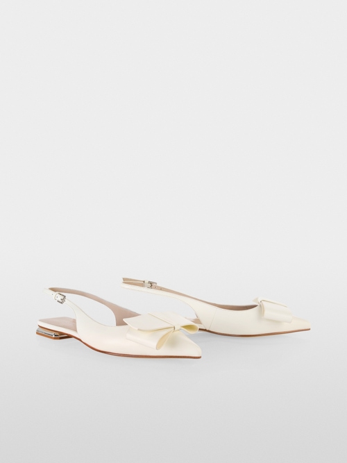 Sling ballerinas with bow