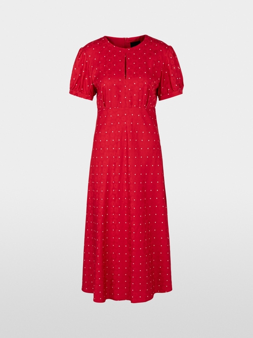 Feminine midi dress with polka dots