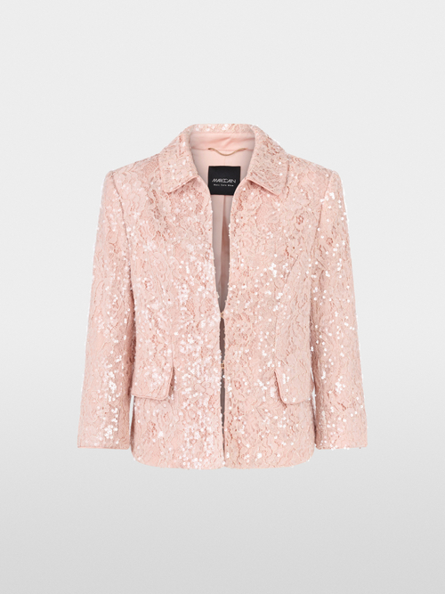 Jacket with lace and sequins