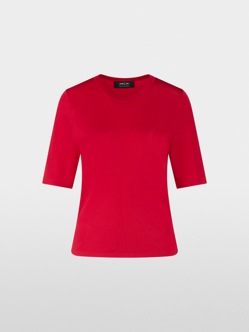Kurzer Pullover mit Rundhalsausschnitt