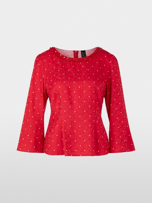 Feminine blouse with polka dots