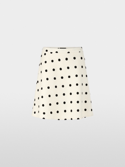 Flared skirt with polka dots