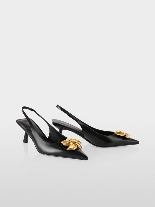 Slingback pumps in calf leather