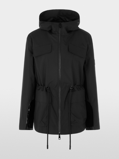 Outdoor jacket with drawstring