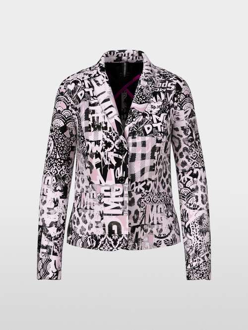 Bedruckter Blazer aus Scuba-Jersey