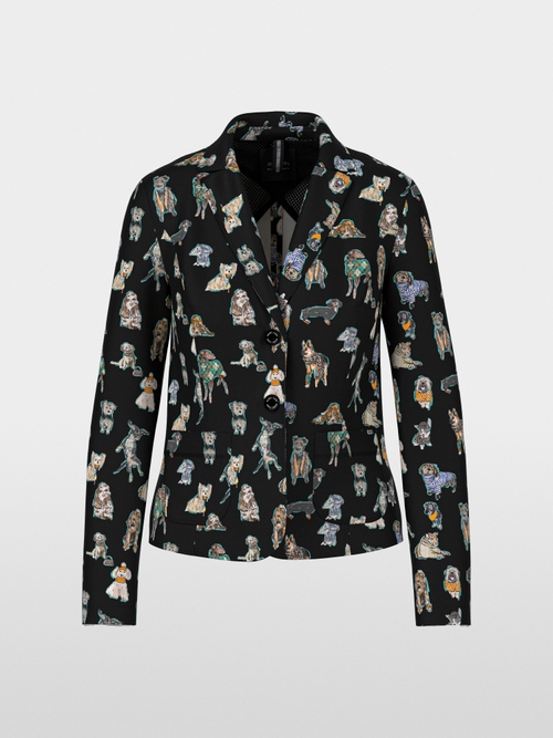 Blazer en scuba avec imprimé chien