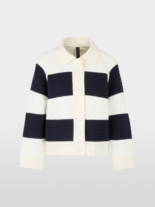 Short colour blocking cardigan