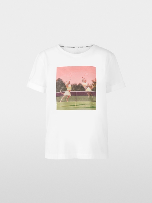 Shirt with tennis motif