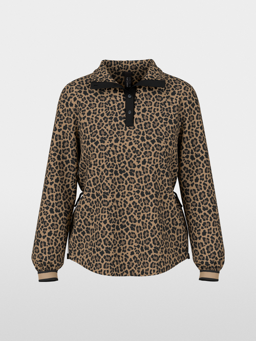 Viscose blouse with leopard print