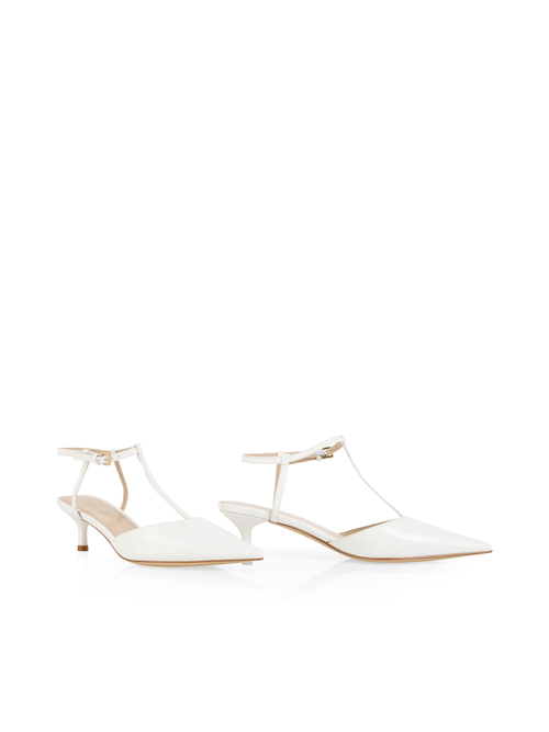 Marc Cain Women's White Patent Leather Strappy Pumps, 5 (G3)
