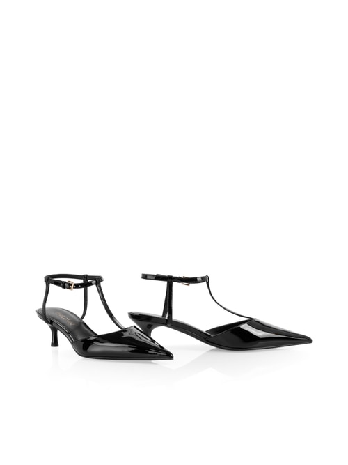Marc Cain Women's Black Patent Leather Strappy Pumps, 6 (G4)
