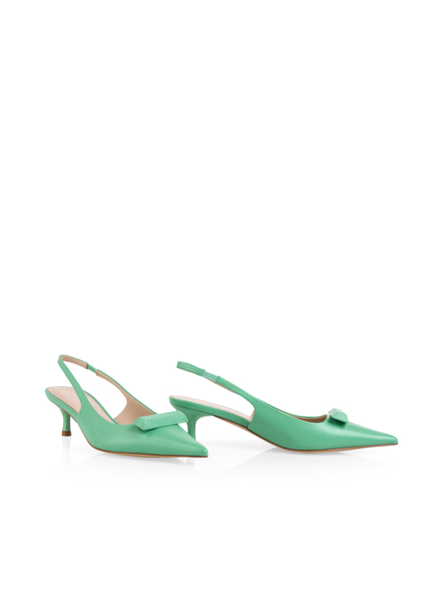 Marc Cain Women's Green Elegant Leather Sling Pumps, 4 (G2)