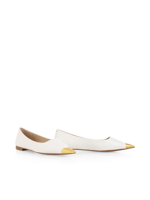Marc Cain Women's White Leather Ballerina Flats, 8 (G6)