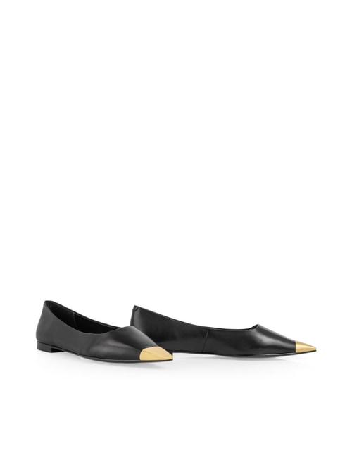 Marc Cain Women's Black Leather Ballerina Flats, 8 (G6)