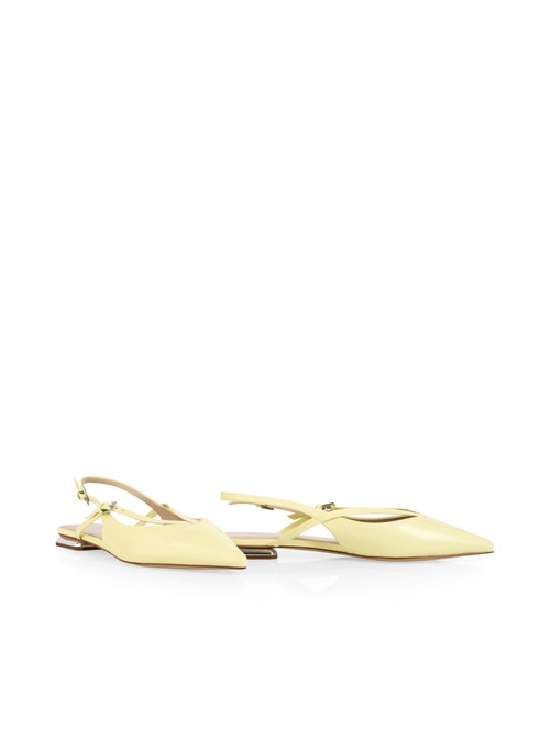 Marc Cain Women's Yellow Leather Strappy Ballerina Flats, 6 (G4)