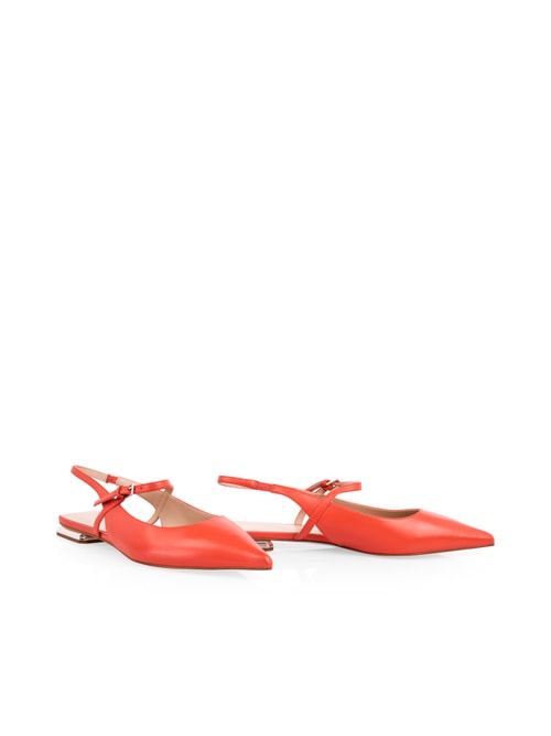 Marc Cain Women's Red Slingback Leather Ballerinas, 6 (G4)