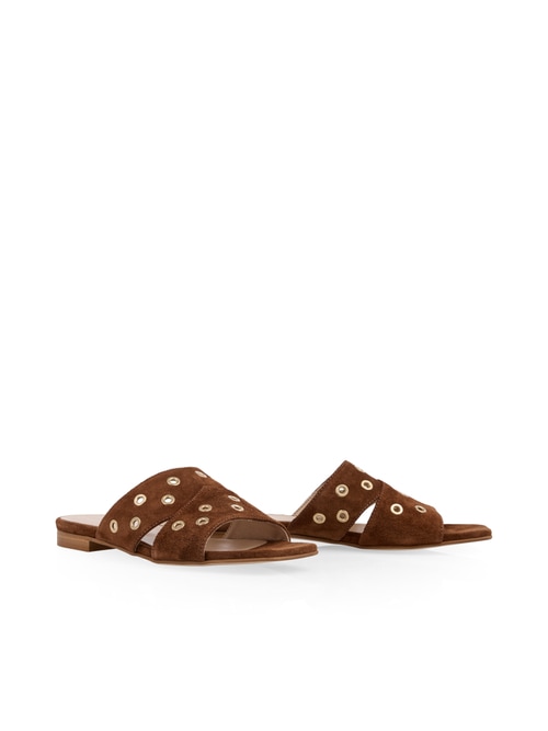 Marc Cain Women's Yellow Suede Cross-Strap Sandals, 8 (G6)