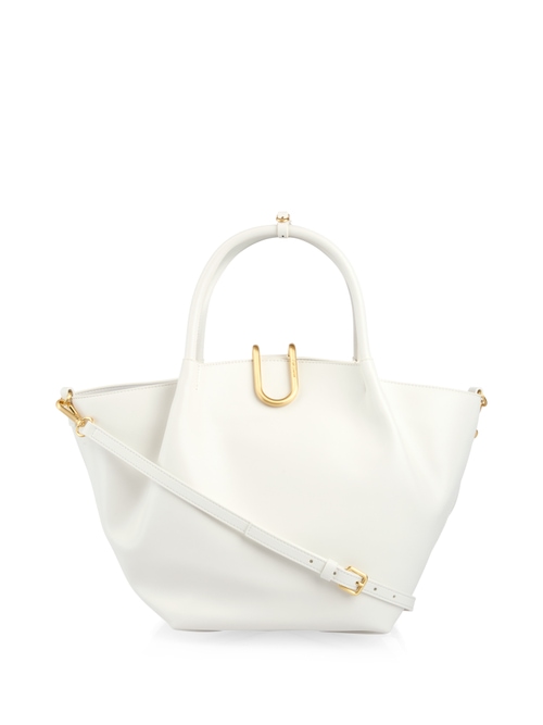 Marc Cain Women's White Shopper Bag With Handles In Recycled Leather, 8 (N1)