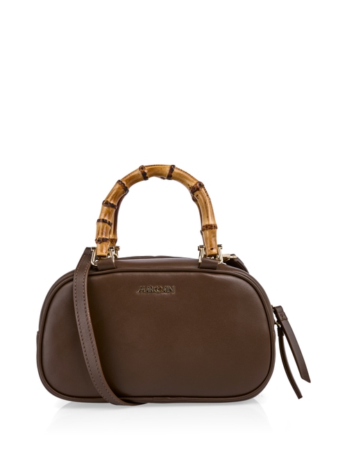 Marc Cain Women's Brown Mini Leather Bowling Bag, 8 (N1)