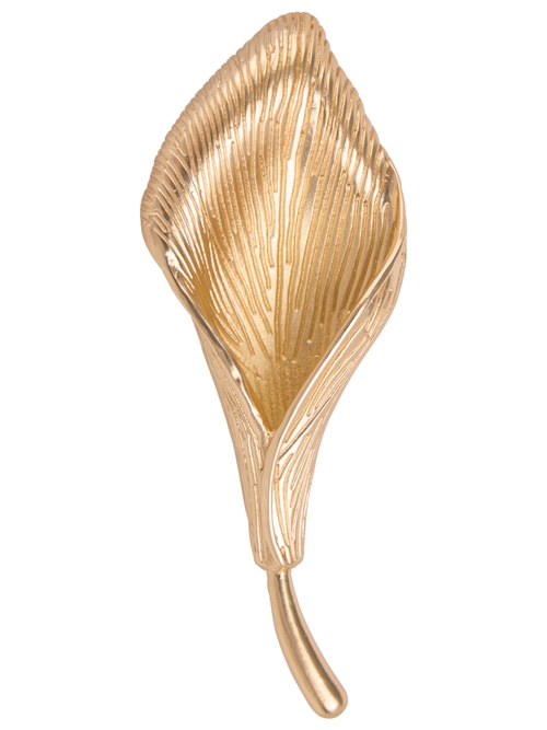 Marc Cain Women's Yellow Gold-Coloured Calla Lily Brooch, 8 (N1)