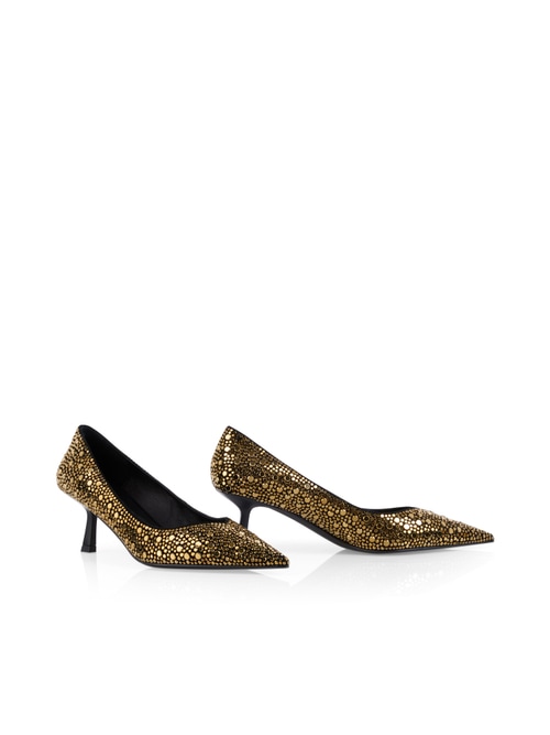 Marc Cain Women's Yellow Leather Pumps With Studs, 5 (G3)