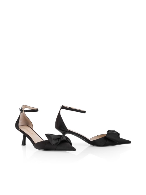 Marc Cain Women's Black Elegant Sandals With Decorative Bow, 6 (G4)