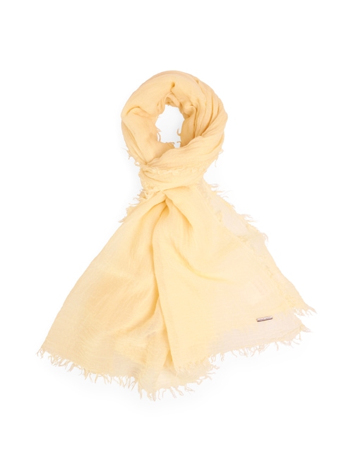 Marc Cain Women's Yellow Scarf With Crinkle Effect, 8 (N1)