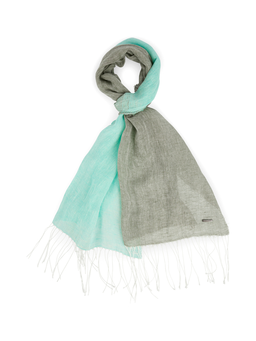 Marc Cain Women's Green Two-Tone Linen Scarf, 8 (N1)