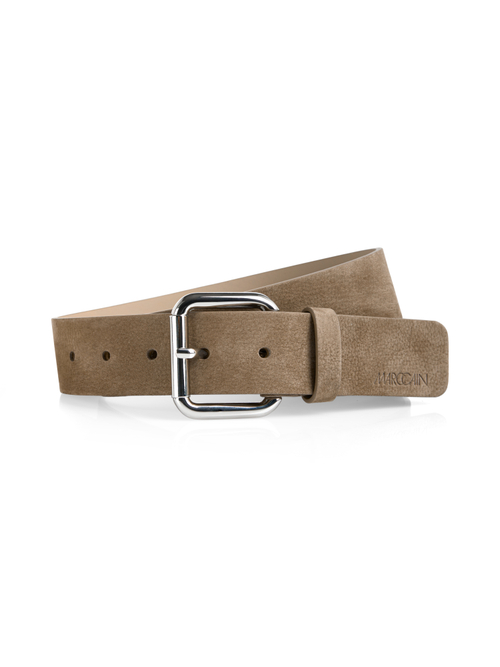 Marc Cain Women's Brown Nubuck Leather Belt, 12 (N3)