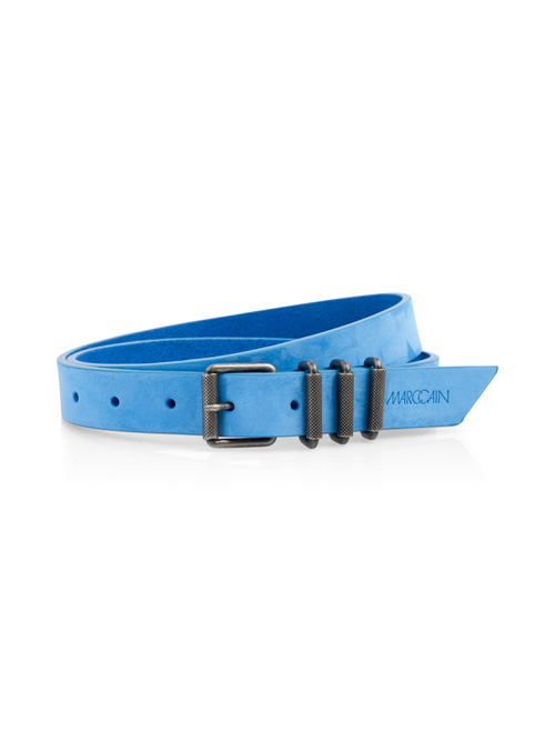 Marc Cain Women's Blue Suede Belt, 18 (N6)