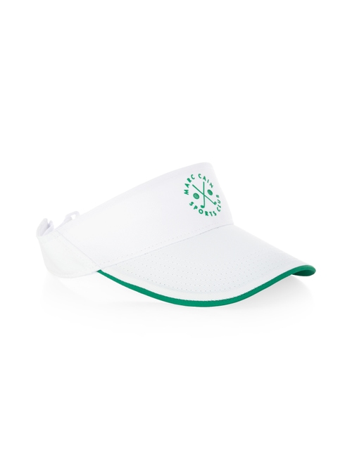 Marc Cain Women's White Visor Cap With Sports Club Logo, 8 (N1)