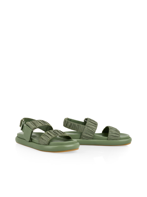 Marc Cain Women's Green Sandals With Gathering, 3 (G1)