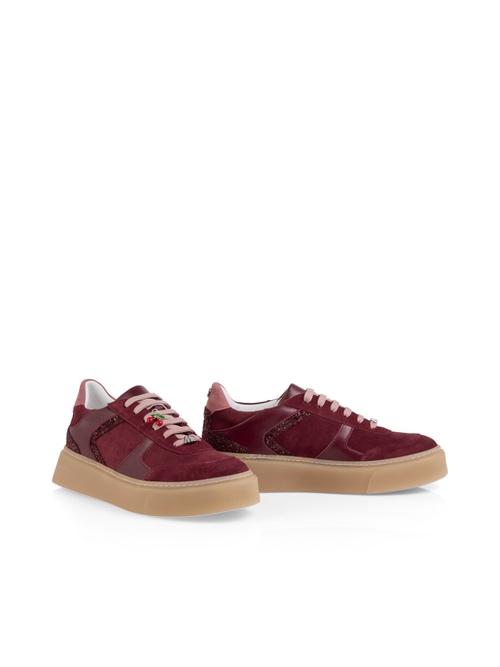 Marc Cain Women's Red Suede Trainers, 6 (G4)