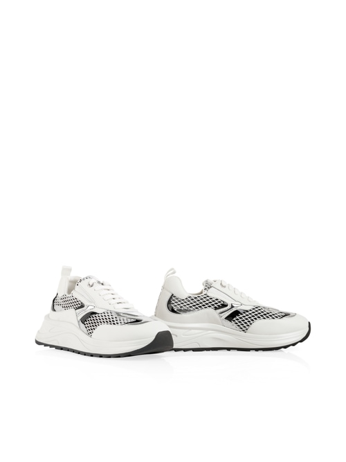 Marc Cain Women's White Trainers In A Mix Of Materials, 5 (G3)