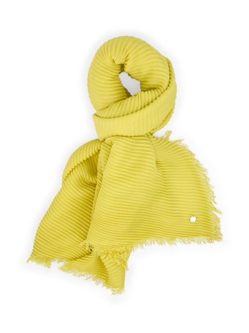 Marc Cain Women's Green Pleated Fringed Scarf, 8 (N1)