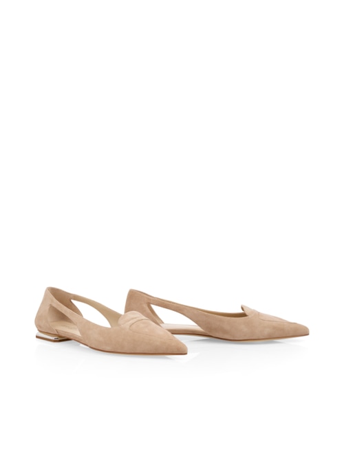 Marc Cain Women's White Ballerina Flats With Cut-Outs, 8 (G6)