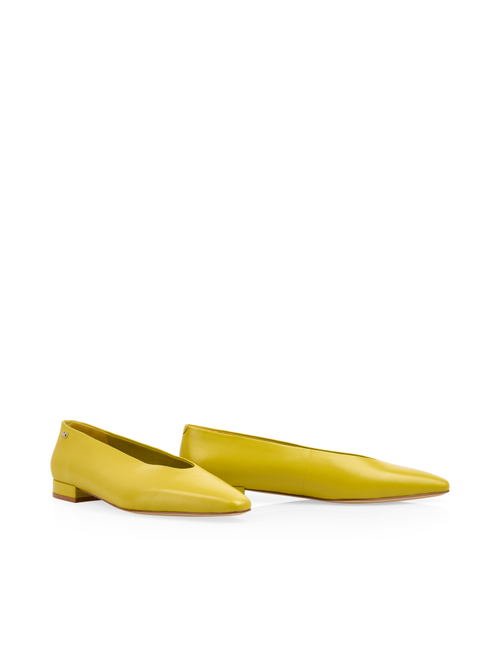 Marc Cain Women's Green Leather Ballerina Flats, 8 (G6)