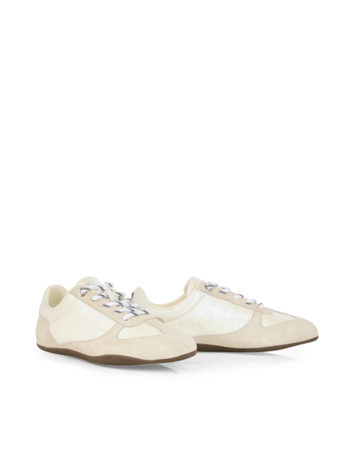 Marc Cain Women's White Nylon Trainers With Suede Trim, 8 (G6)