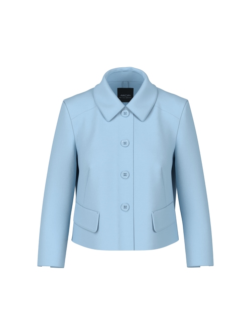 Marc Cain Women's Blue Short Jacket With Kent Collar, 20 (N7)
