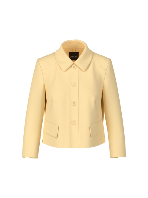Marc Cain Women's Yellow Short Jacket With Kent Collar, 10 (N2)
