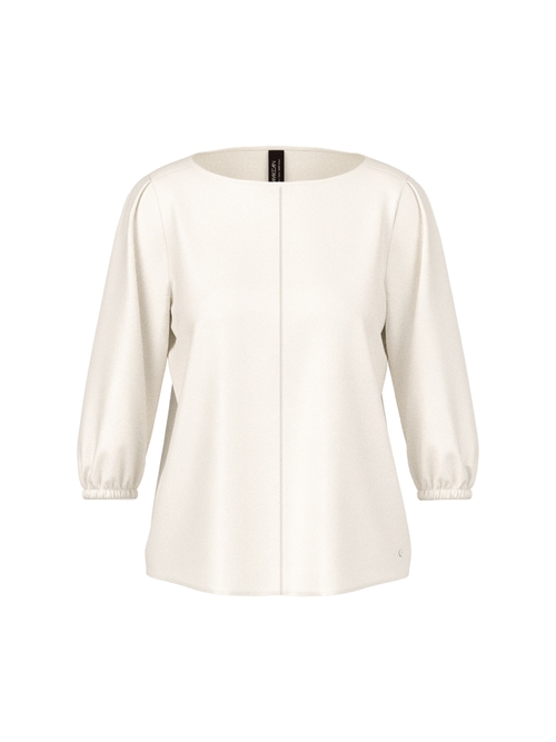 Marc Cain Women's White Feminine Blouse In Pure Silk, 10 (N2)