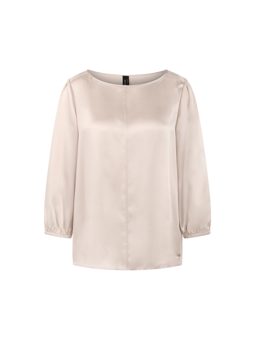 Marc Cain Women's White Feminine Blouse In Pure Silk, 10 (N2)