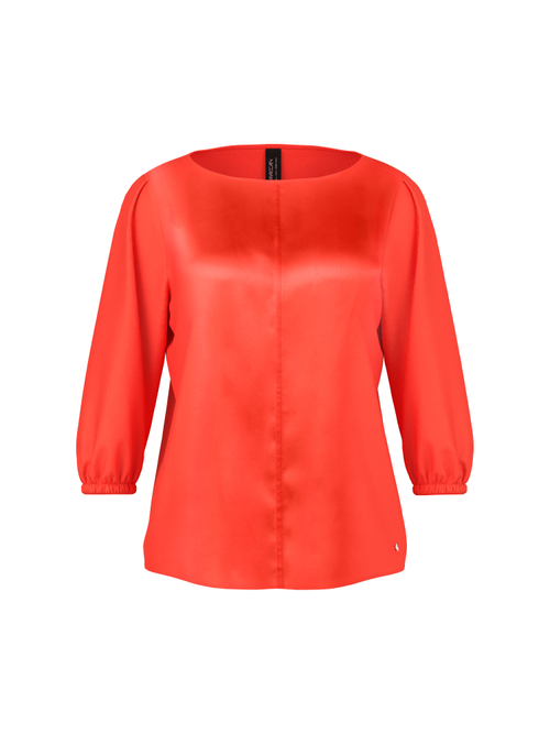 Marc Cain Women's Red Feminine Blouse In Pure Silk, 10 (N2)